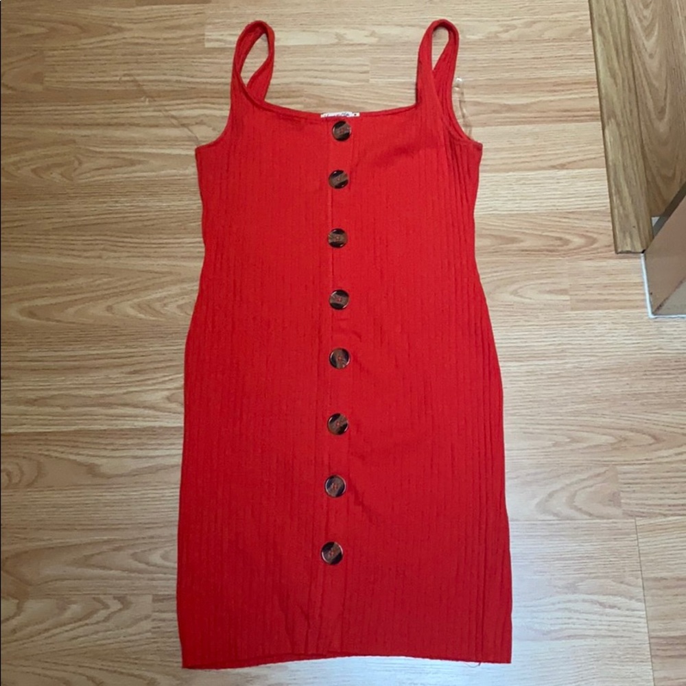 Red mini summer dress, never worn